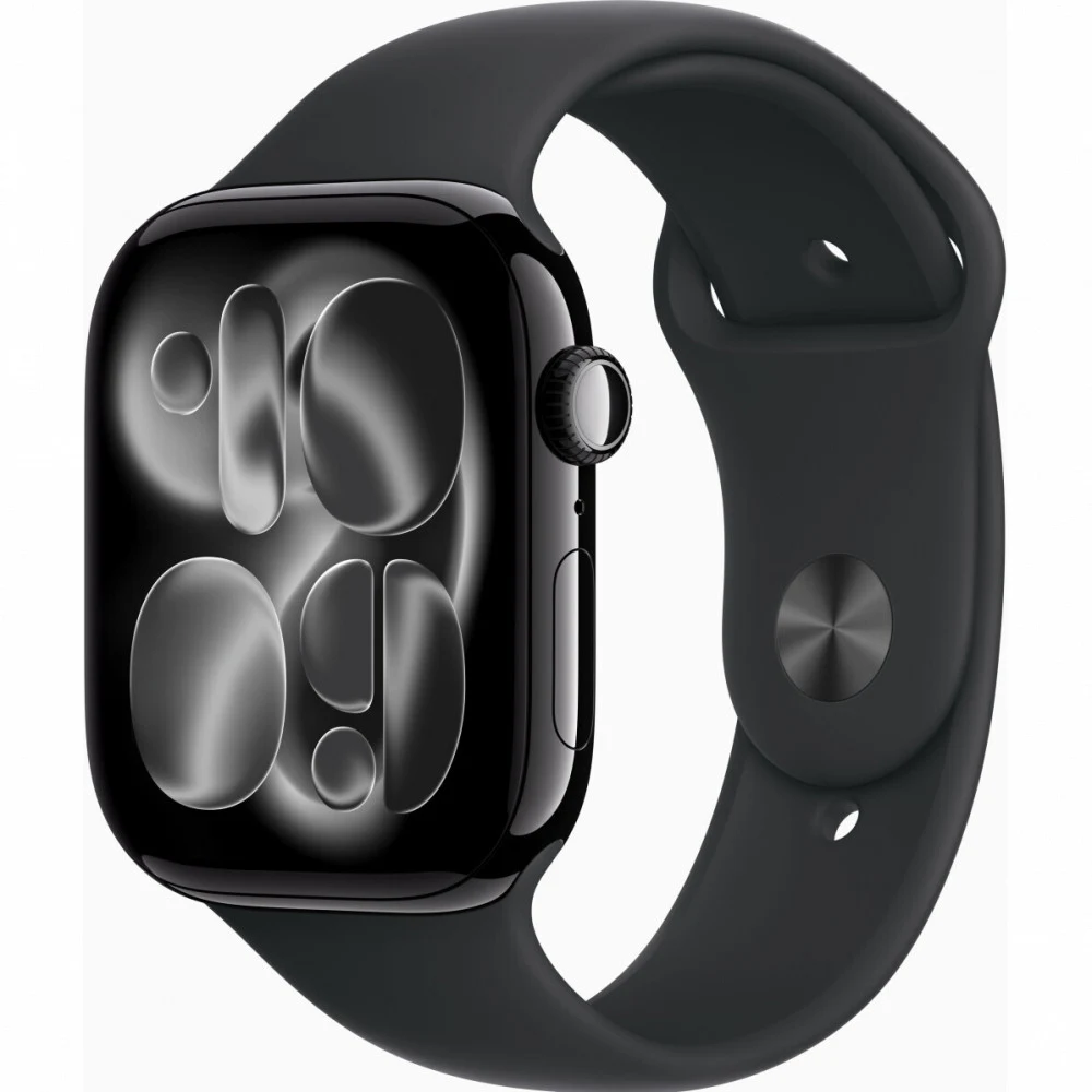 Умные часы Apple Watch Series 11 GPS 46mm Jet Black Al Case Black Sport Band S/M A3333 (MEUW4ET/A)