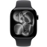 Apple Watch Series 11 GPS 42mm Jet Black Aluminium Case with Black Sport Band - S/M,Model A3331