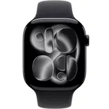 Apple Watch Series 11 GPS 46mm Jet Black Aluminium Case with Black Sport Band - M/L,Model A3333