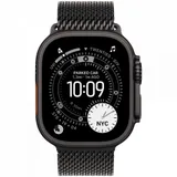 Apple Watch Ultra 3 GPS + Cellular 49mm Black Titanium Case with Black Titanium Milanese Loop - Medium,Model A3281