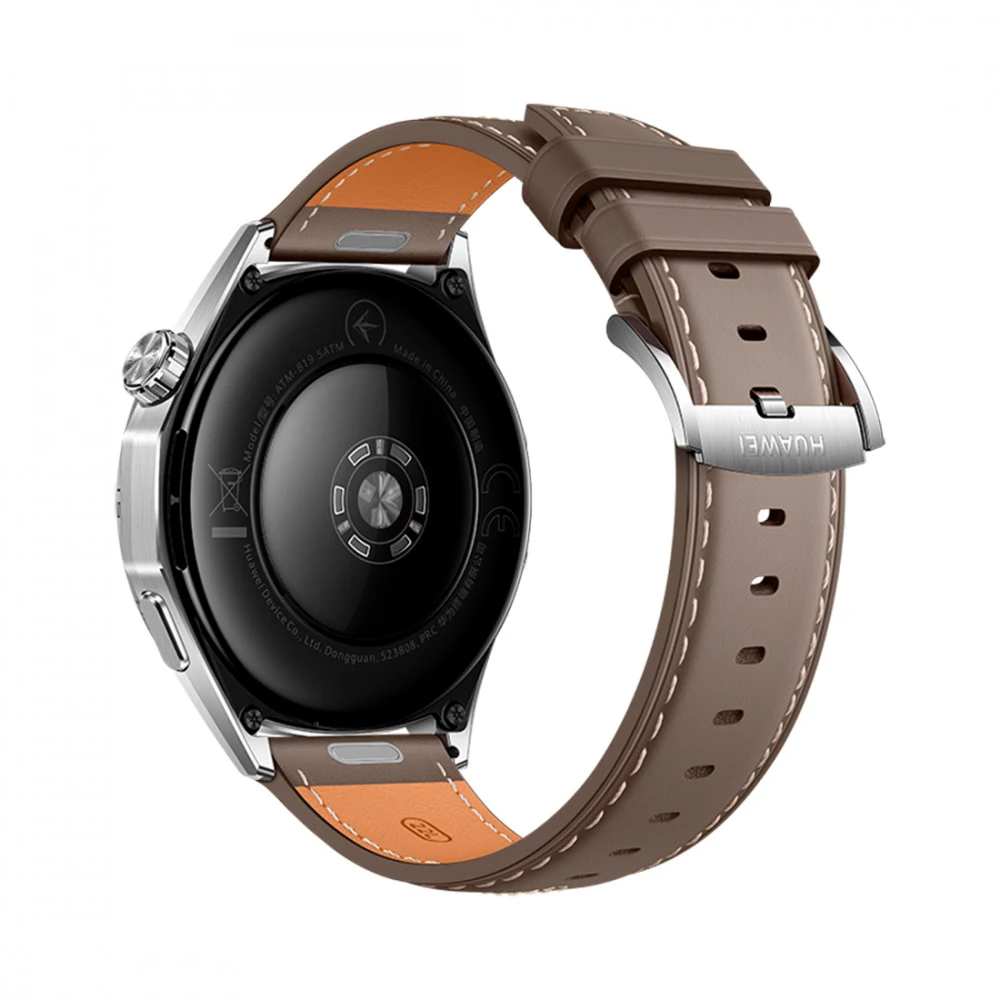 Смарт часы, Huawei, Watch GT 6 ATM-B19 46mm, Дисплей 1.47" цветной AMOLED-экран, Разрешение 466 x 466, Водонепроницаемые (5 АТМ), Atum-B19L, (Brown - Коричневый), (Grey Composite Leather Strap) Серы