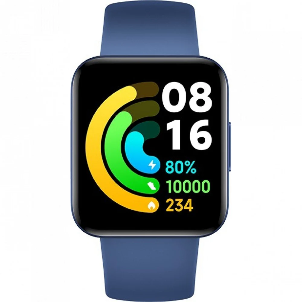 Смарт часы, Xiaomi, Poco Watch, M2131W1, Дисплей 1.6" AMOLED, Разрешение 320 x 360, Водонепроницаемые (5 АТМ), GPS+GLONASS, Galileo, BDS, Батарея 225 мАч, Вес 31 гр, Синий