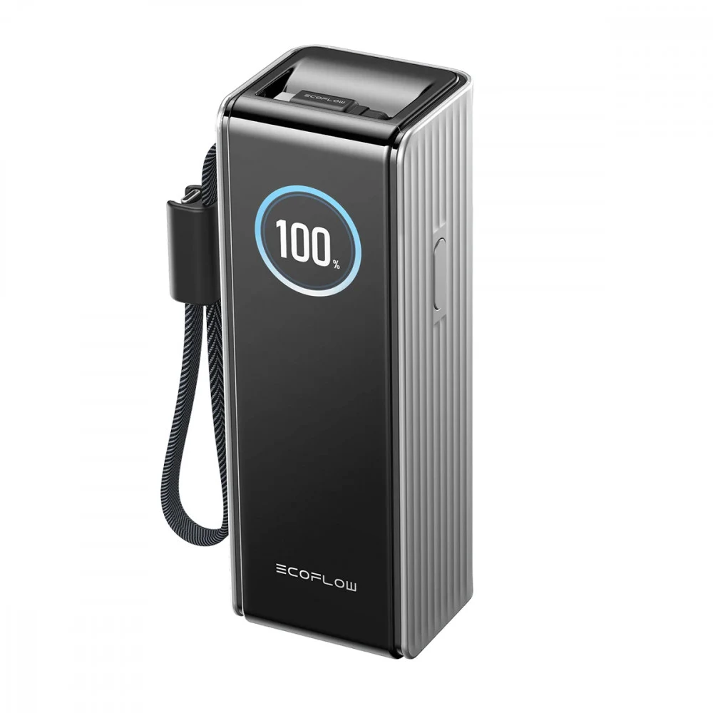 Универсальное зарядное устройство EcoFlow RAPID 25К , 25,000mAh, 170W, 100W Built-In Cable с кабелем, серебро