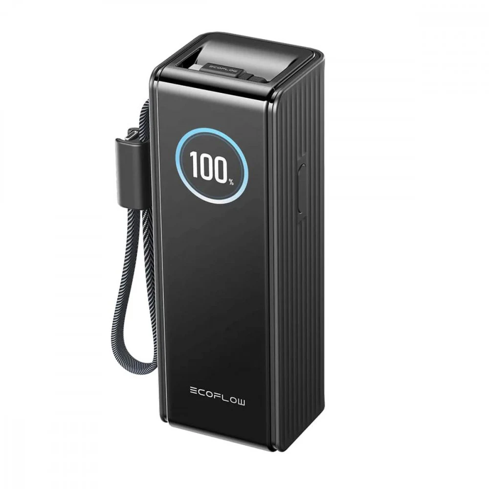 Универсальное зарядное устройство EcoFlow RAPID 25К , 25,000mAh, 170W, 100W Built-In Cable с кабелем, черный