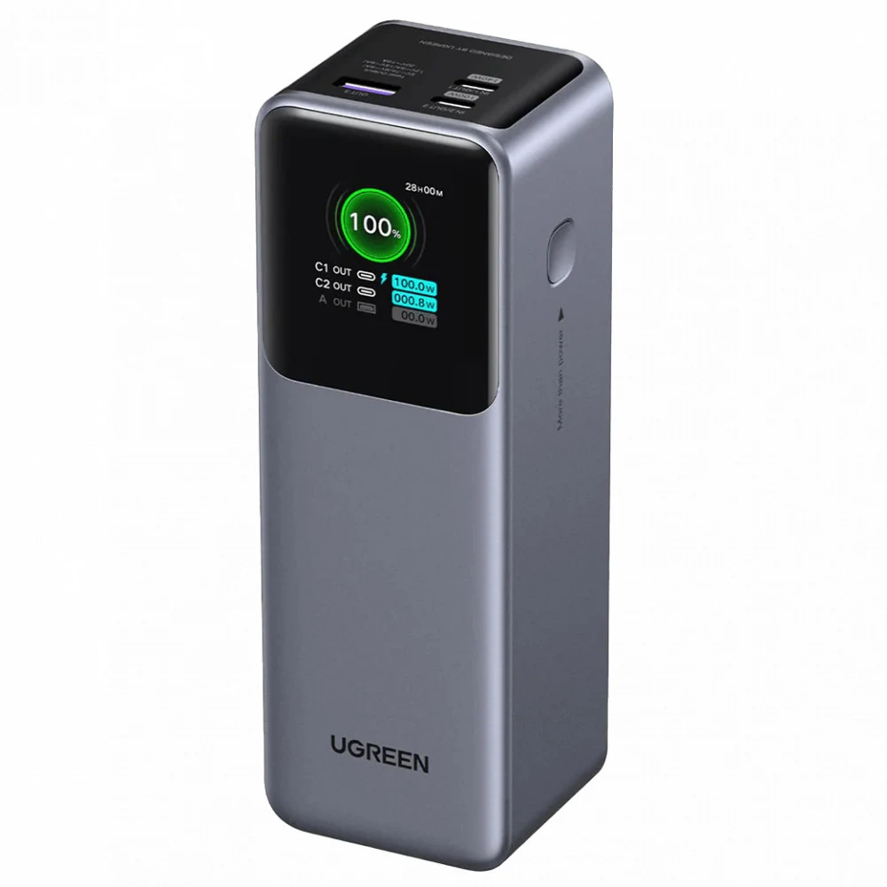 Внешний аккумулятор UGREEN PB722 (35525B) 25000mAh 200W Fast Charging Power Bank. Цвет: серый