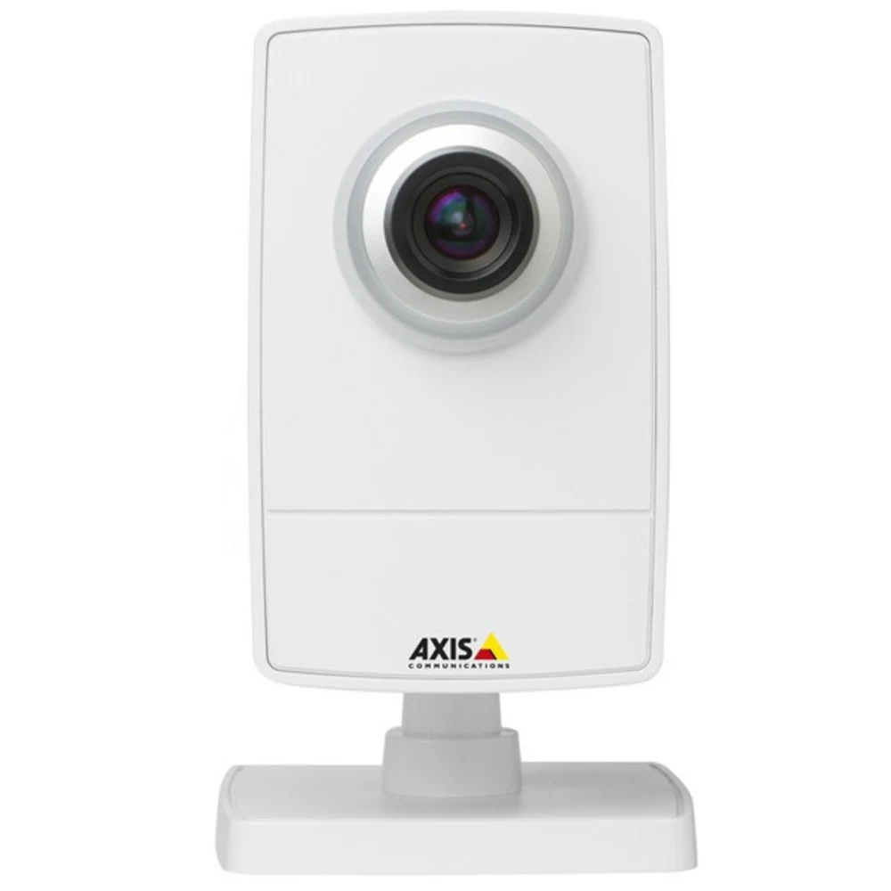 Small-sized indoor network camera. Fixed lens and adjustable focus. Multiple, individually configurable H.264 and Motion JPEG streams max SVGA 800 x 600 resolution at 30 fps. Video motion detection.