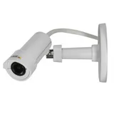 Compact, bullet-style HDTV network camera comprising a main unit and a separate IP66-rated camera unit. Edge storage using microSD card or NAS, Support for ACAP and AXIS Camera Companion, I/O port,