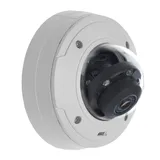 Light-sensitive, day/night fixed dome in a vandal-resistant, outdoor casing. Built-in, automatically or manually adjustable IR illumination. Varifocal 3.3-12 mm P-Iris lens, remote focus and zoom. M