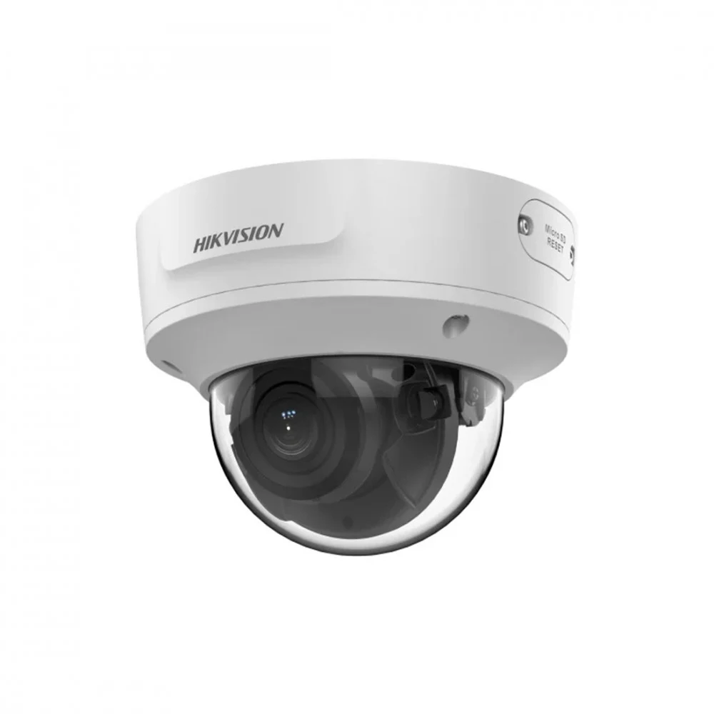 IP видеокамера, Hikvision, DS-2CD2723G2-IZS(D), Купольная, CMOS- матрица 1/2.8" progressive, ИК до 40м, AcuSense 2 mp, 0.005 Lux F1.6, Варифокальный моторизованный объектив f28–12 мм, 1MicroSD до 25