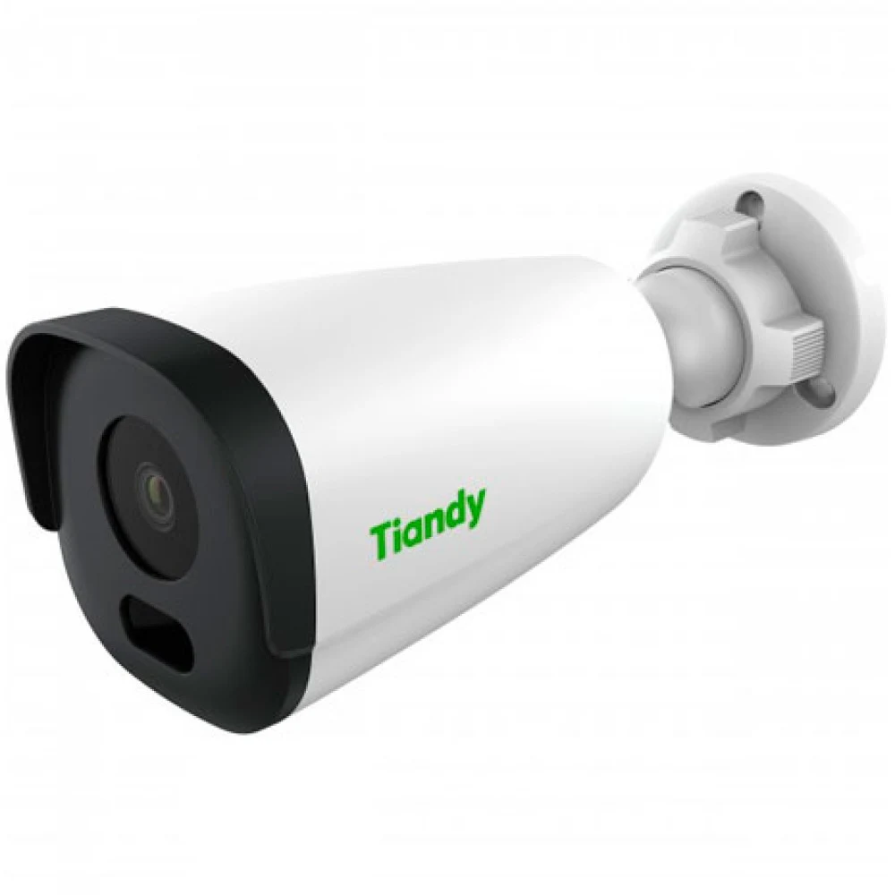 Tiandy 2Мп уличная цилиндрическая IP-камера 2.8мм, 512Гб слот SD Уличная цилиндрическая IP-камера из Super Lite Series Tiandy с объективом 2 МП с углом обзора 83,7° и Smart ИК-подсветкой до 50 метро