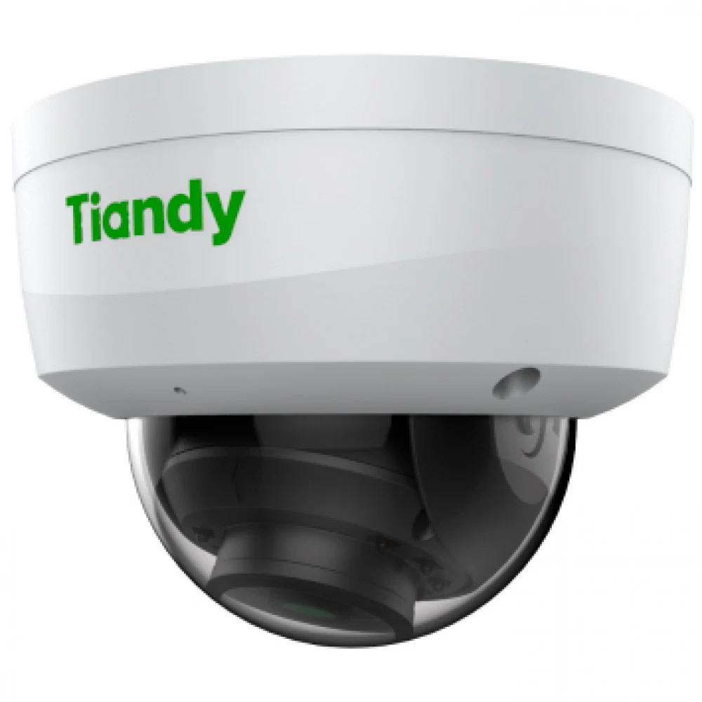 Tiandy 2Мп купольная IP-камера 2.8мм, 512Гб слот SD 2МП купольная IP камера 1/2.8" CMOS, F1.6,Фикс. объектив 2,8 мм, 120дБ, SD card слот, микрофон, кнопка сброса, видеоаналитика, функция захвата лиц