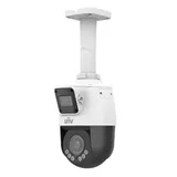 Uniview Сдвоенная видеокамера IP Мини-PTZ, 2 x 1/2.8", 2 x 2 Мп КМОП @ 25 к/с, ИК-подсветка до 10м (обзорная камера), ИК-подсветка до 50м (поворотная камера), подсветка видимого спектра до 10м.(пово