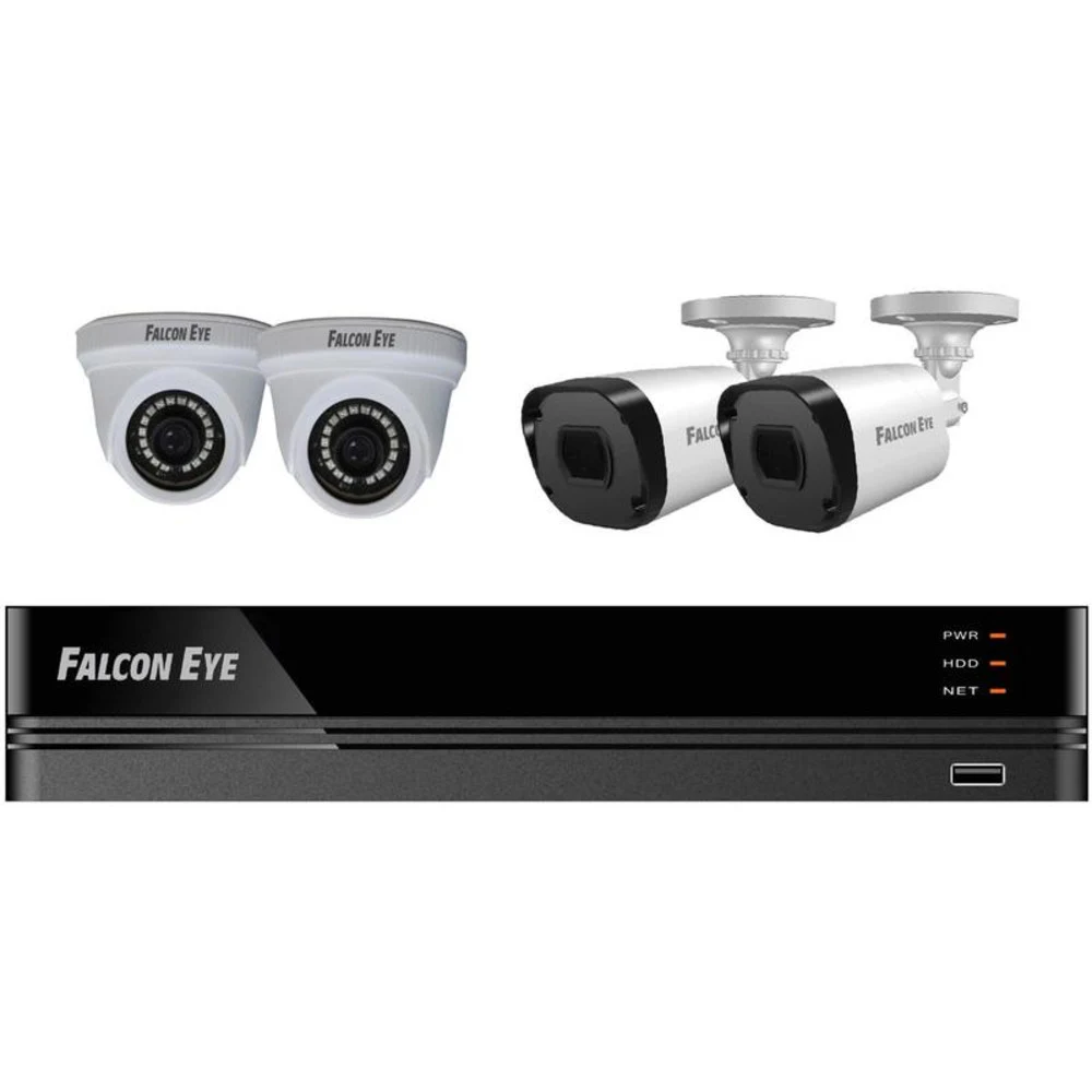 Комплект видеонаблюдения 4CH + 4CAM KIT FE-104MHD OFIS SMAR FALCON EYE