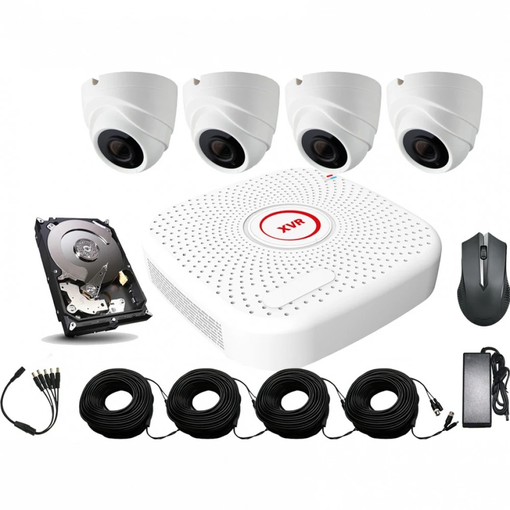 Комплект видеонаблюдения 4+1 CANTONK XVRPGH420PLF20 &lt 2MP, 4CH, AHD&gt