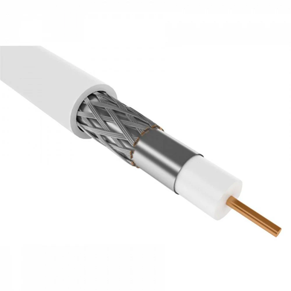 Кабель коаксиальный ITK GENERICA CC3-R6F1-111-100-G RG-6 SF/UTP общий экран в оплётке 75Om PVC внутренний 100м белый