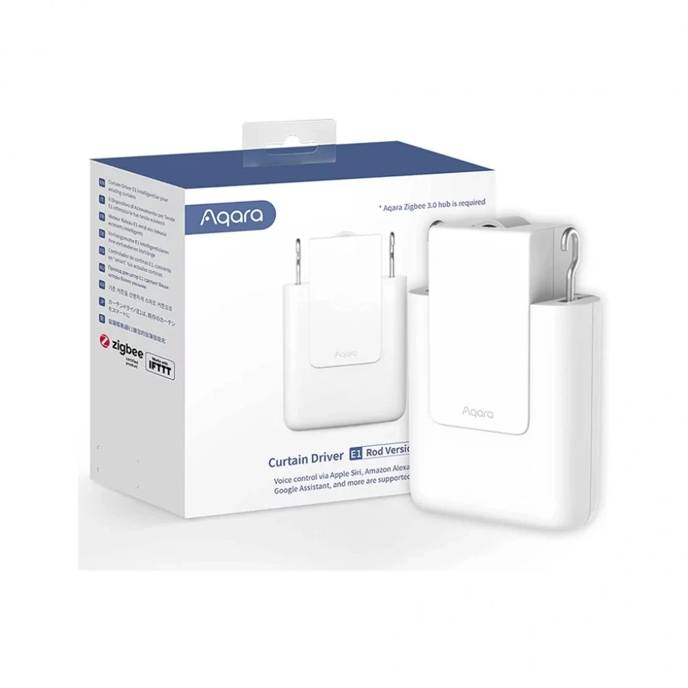 Мотор раздвижных штор Aqara Curtain Driver E1 Rod Version, до 12 кг, Zigbee 3.0, 6000 мАч