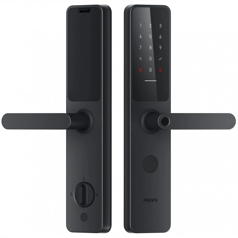 Умный дверной замок Aqara Door Lock A100 /Zigbee, Bluetooth 5.0, NFC/до 50 пользователей/до 25 NFC меток/батарея АА/аварийное питание USB-C/черный (ZNMS02ES)