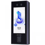 Контроллер доступа , Hikvision, DS-K1T344MBWX-QRE1, Терминал распознования лиц, 4,5-дюймовый сенсорный ЖК-экран, Linux , 2 МП, поддерживает аутентификацию по лицу, карте, PIN-коду и QR-коду, POE, -3