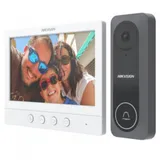 Домофонная система, Hikvision, DS-KIS212, Комплект видеодомофонии ,1mp HD камера, ИК до 3 м, встроеный микрофон и динамик, вызывная:от-30 °C до 60 °C, Монитор: от -10 °C до 55 °C, IP65, 12V DC