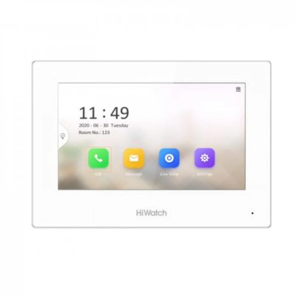 Монитор домофона | Экран: 7" (17.78см) LCD Цветной / Сенсорный экран / Разрешение: 1024×600пикс. | Аудио: Встроенная двухсторонняя связь | Память: Встроенная 128Mb | Кодек: G.711u | Интерфейс: Ether