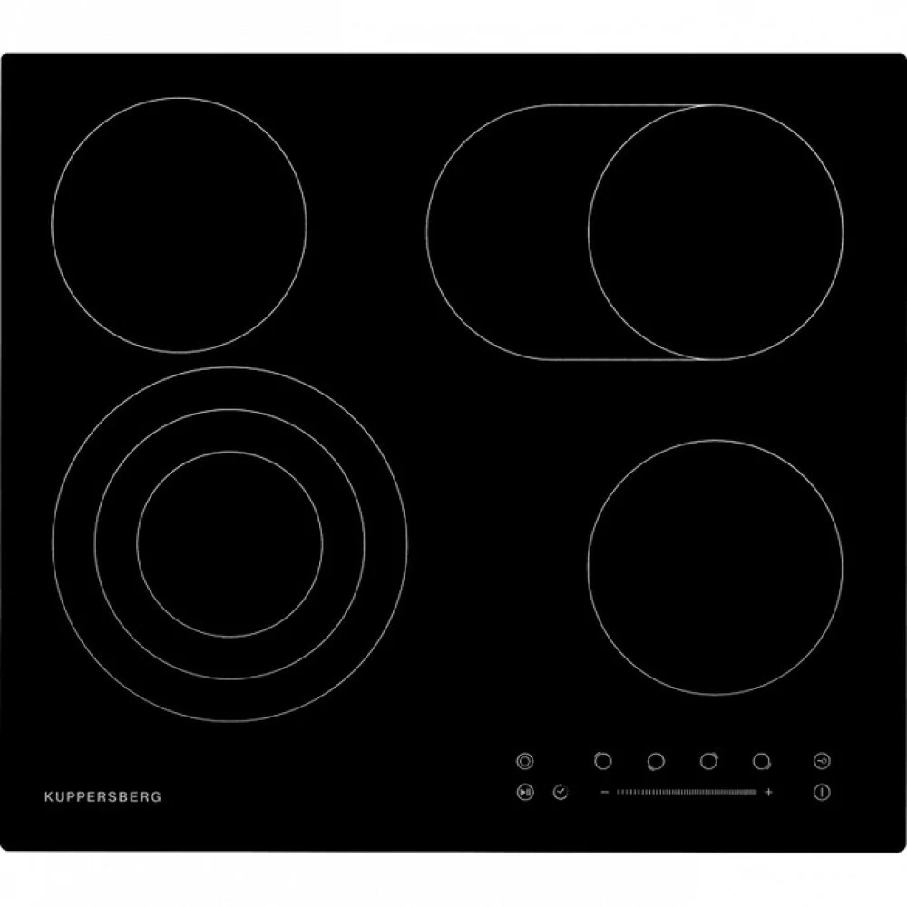 Встраиваемые электрические панели Kuppersberg/ KITCHEN RETAIL / Электрическая, Электричекая независимая стеклокерамическая варочная поверхность, ширина 60 см, 4 зоны ускоренного нагрева HI-Light, 1