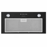 ВЫТЯЖКА MAUNFELD CROSBY SINGL 60 BLACK/ Полновстраиваемая, 60см, 850 м3, кнопочное управление, LED, площадь кухни до 30м2, опция: угольный фильтр CF140C-2шт, черная