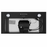 ВЫТЯЖКА MAUNFELD CROSBY SINGL 60 BLACK/ Полновстраиваемая, 60см, 850 м3, кнопочное управление, LED, площадь кухни до 30м2, опция: угольный фильтр CF140C-2шт, черная