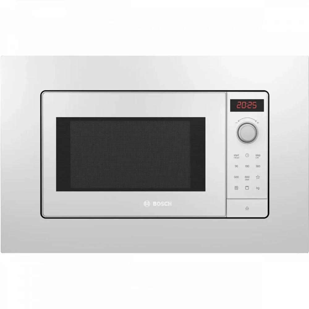 Встраиваемые микроволновые печи BOSCH/ Встраиваемые микроволновые печи BOSCH BEL653MW3 Serie 2, встраиваемая микроволновая печь c грилем, белый, микроволны до 800 Вт, 5 ступеней мощности микроволн,