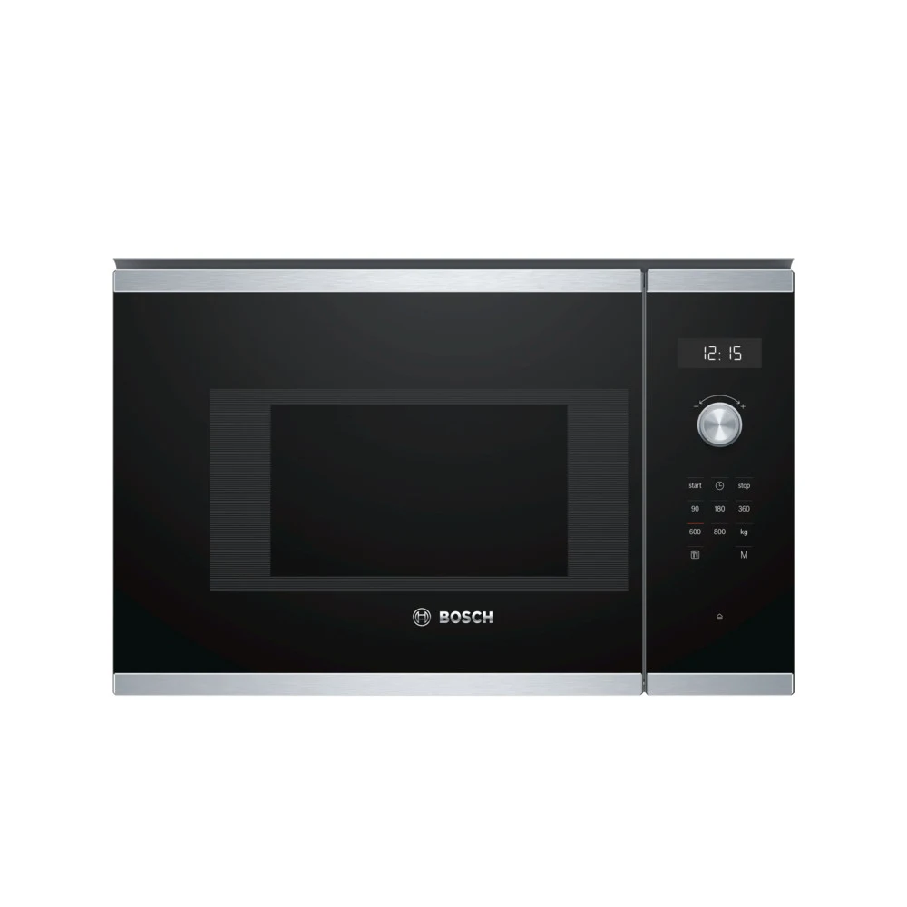 Встраиваемые микроволновые печи BOSCH/ Встраиваемые микроволновые печи BOSCH BFL524MS0 Serie 6, Встраиваемая микроволновая печь, нержавеющая сталь, LED-дисплей, микроволны до 800 Вт, 5 ступеней мощн