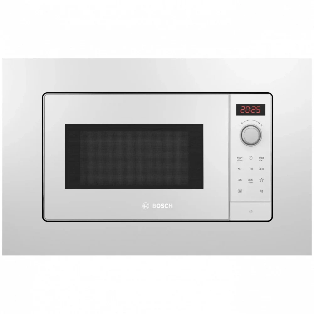Встраиваемые микроволновые печи BOSCH/ Встраиваемые микроволновые печи BOSCH BFL623MW3 Serie 2, встраиваемая микроволновая печь, белый, микроволны до 800 Вт, 5 ступеней мощности микроволн, поворотны