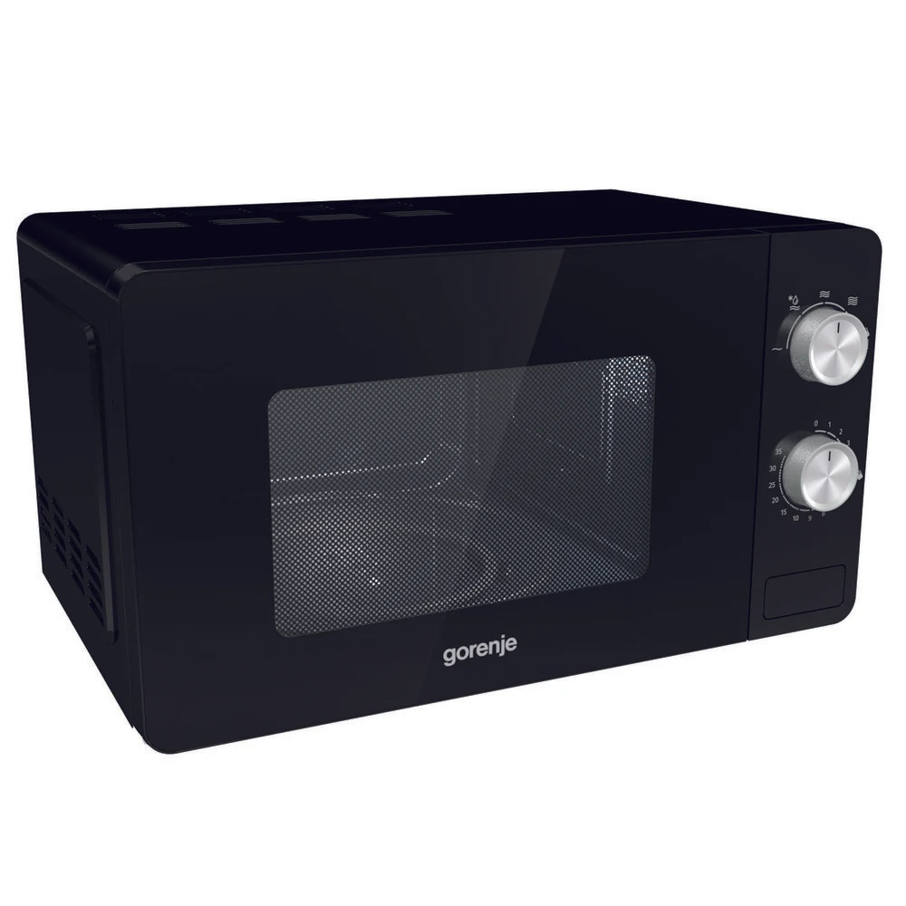 Микроволновая печь Gorenje MO20E1B, 800 Вт, 20 л, черный, мех.упр.
