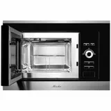 Встраиваемая микроволновая печь Monsher/ 60 см, 20 л, 8 автоматических кулинарных программ, 5 режимов мощности, функция размораживания по весу полуфабрикатов или по времени, черный и нерж.