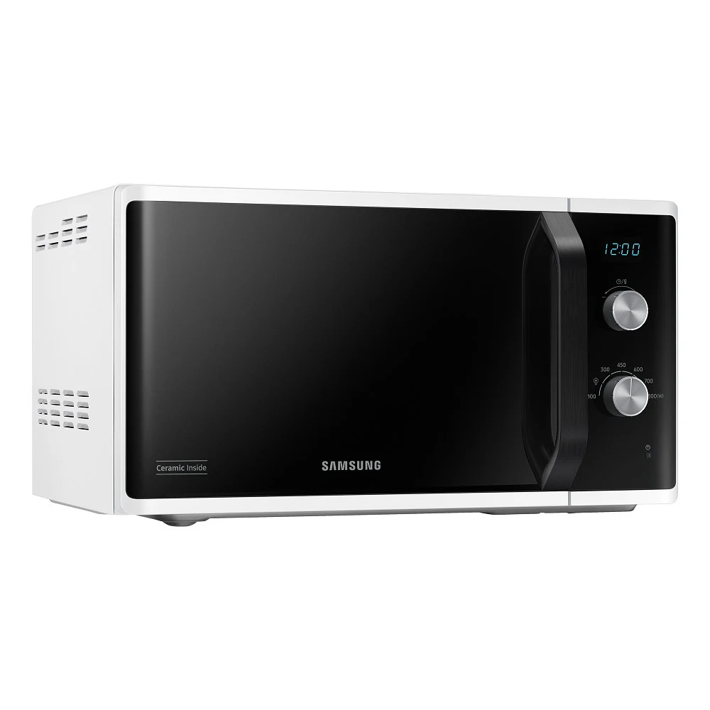 Микроволновая печь Samsung MS23K3614AW/BW, White, 800 Вт, 23 л, Без программ, Поворотные ручки, Биокерамическая эмаль, Solo