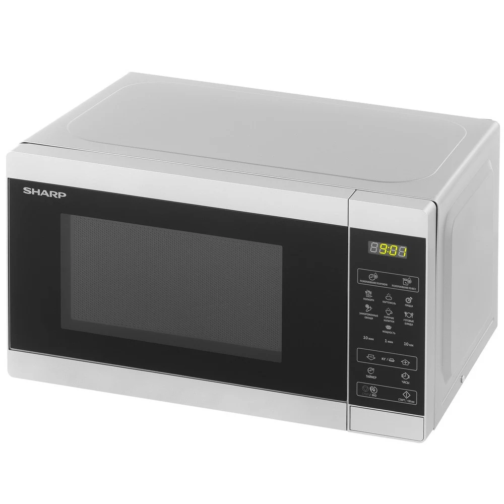 Микроволновая печь Sharp/ 20 л, 800 Вт,эмаль,серебристый, 440x258x324мм