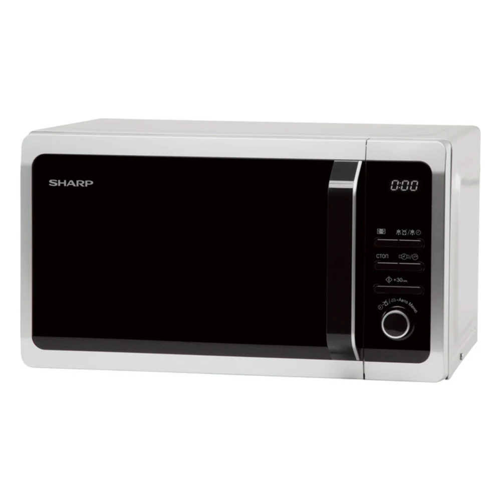 Микроволновая печь Sharp/ 20 л, 800 Вт, эмаль, серебристый