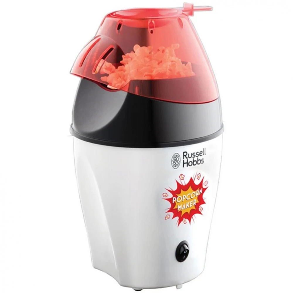 Аппарат для приготовления попкорна, Russell Hobbs, 24630-56, Мощность1200W, Настольный тип установки, Электрические нагревательные элементы, Пластик, Белый