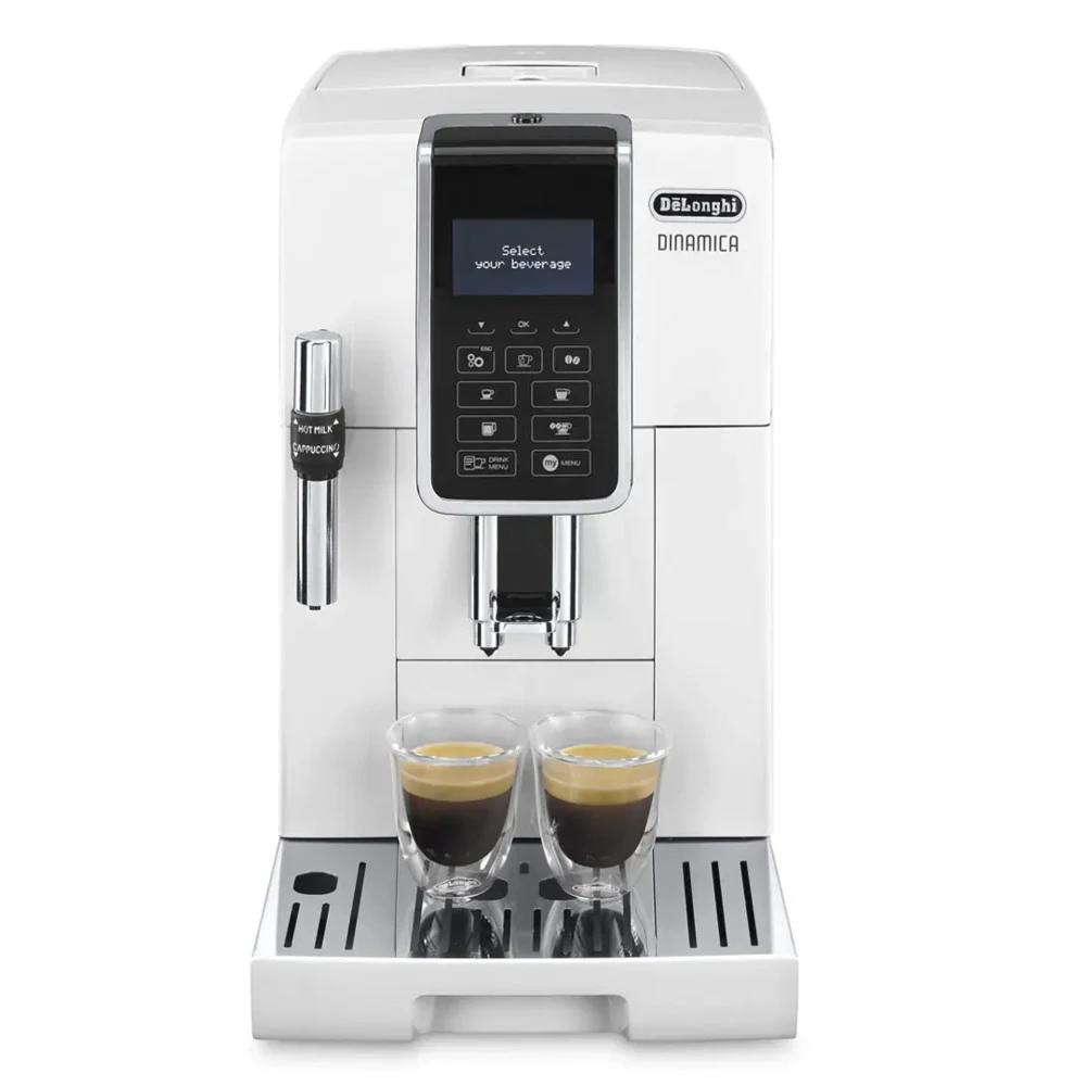 Кофемашина Delonghi Dinamica ECAM350.35.W 1450Вт белый