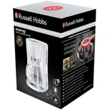 Кофеварка капельная, Russell Hobbs, 24390-56, Капельная, Мощность 1100W, Объем 1.2л, Нержавеющая сталь, Пластик, Дисплей, Индикатор уровня воды, Противокапельная система, Белый
