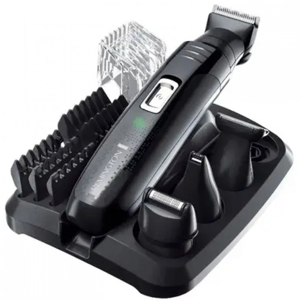 Машинка для стрижки волос Remington PG6130, 5 насадок, питание от аккумулятора, Black