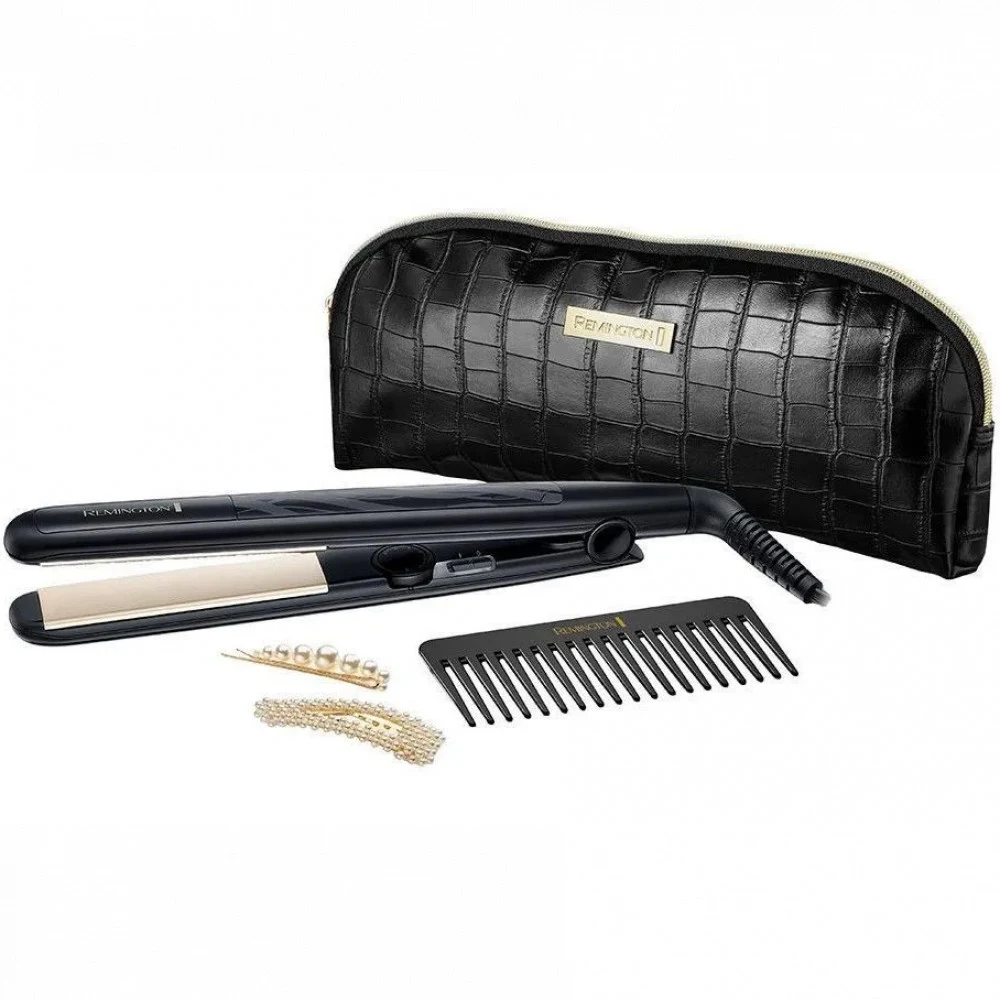 Выпрямитель для волос, Remington, S3505GP, 9 температурных режимов, Температура нагрева 150-230 °С, Размеры пластин 2.5х11см, Нагрев за 15 сек, Ионизация, Термоизолированный наконечник, Автоотключен