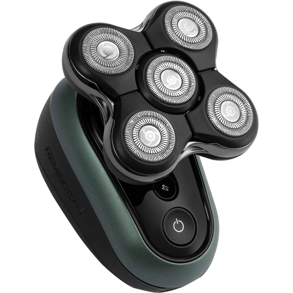 Электробритва, Remington, XR1600, Питание аккумулятор, Роторная, Сухое/влажное, 5 бритвенных головок, Турборежим, Водонепроницаемый корпус, Время работы 60 мин, Мощность 5.5 Вт, Черный/зеленый