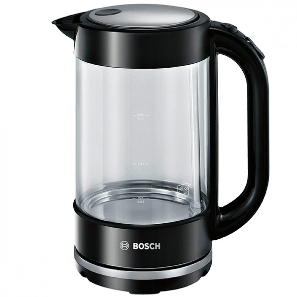 Чайник электрический Bosch TWK70B03 1.7л. 2400Вт черный корпус: стекло/пластик