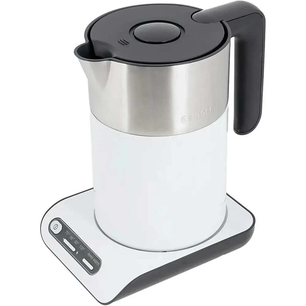 Чайник электрический Bosch TWK8611P 1.5л. 2400Вт белый/серебристый (корпус: нержавеющая сталь)