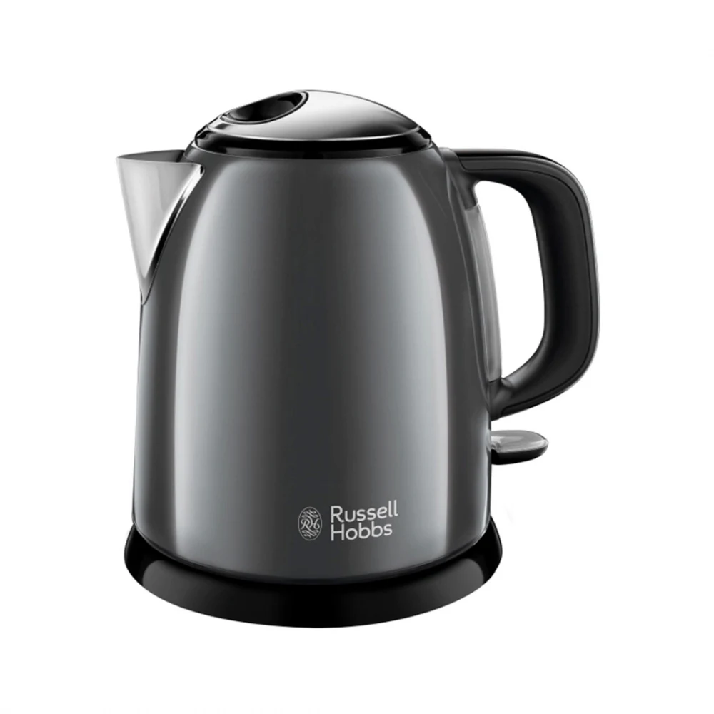 Чайник электрический, Russell Hobbs, 24993-70, Объем 1л, Нержавеющая сталь, Защита от перегрева, Выключение при снятии с базы, Мощность 2400W, Серый