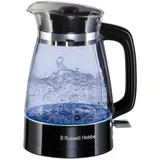 Электрический чайник, Russell Hobbs, 26080-70, Объем 1.7л, Стекло, Защита от перегрева, Выключение при снятии с базы, Мощность 2400W, Черный