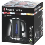 Электрочайник, Russell Hobbs, 26140-70, Мощность 2400Вт, Объем 1.7л, Нержавеющая сталь, Внутренняя подсветка, Автоотключение: при закипании, при отсутствии воды, при снятии с подставки, Черный