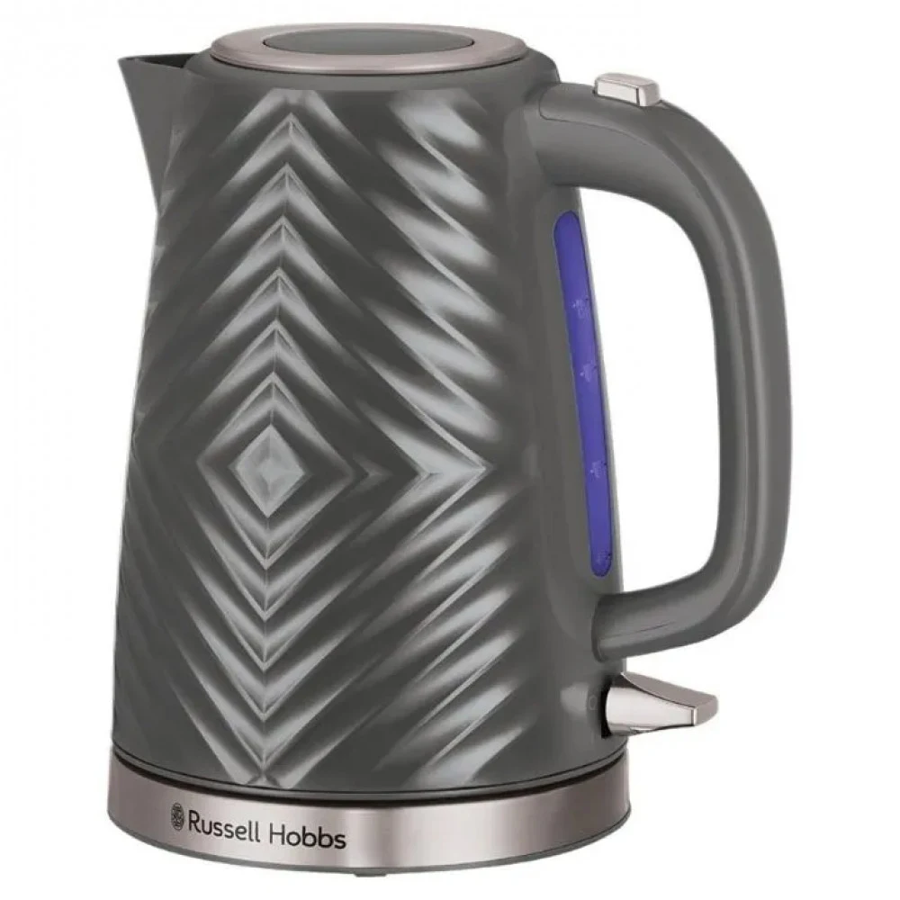 Чайник электрический, Russell Hobbs, 26382-70, Мощность 2400Вт, Объем 1.7л, Нержавеющая сталь, Внутренняя подсветка, Автоотключение: при закипании, при отсутствии воды, при снятии с подставки, Серый