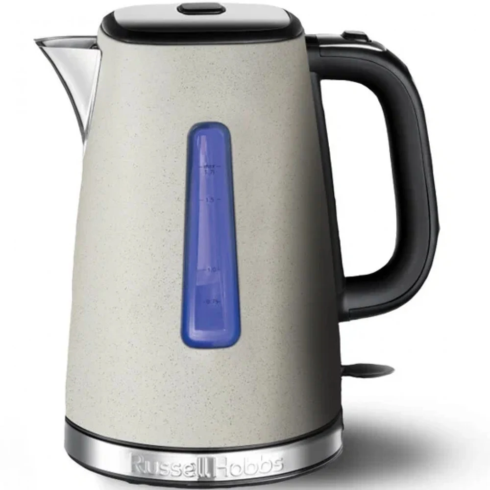 Чайник электрический, Russell Hobbs, 26960-70, Мощность 2400Вт, Объем 1.7л, Нержавеющая сталь, Внутренняя подсветка, Автоотключение: при закипании, при отсутствии воды, при снятии с подставки, Бежев