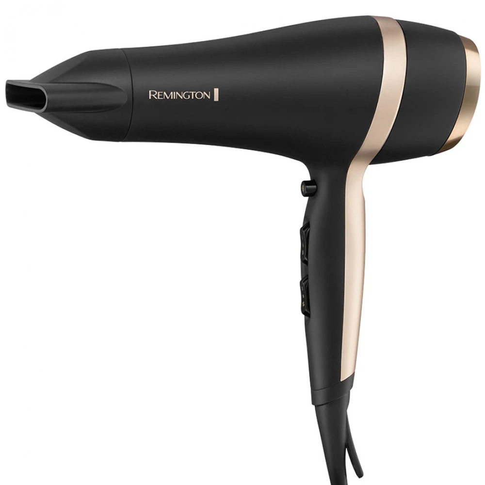 Фен, Remington, AC5700, 2 скорости, 3 температурных режимов, AC мотор, Ионизация, Подача холодного воздуха, Длина кабеля 3м, Мощность 2200 Вт, Черный