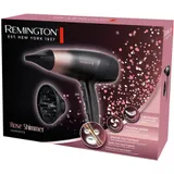 Фен, Remington, D5305, Мощность 2000Вт, DC мотор, 2 скорости, 3 температурных режима, Быстросохнущий концентратор, Диффузор, Шнур 3м, Черно-розовый